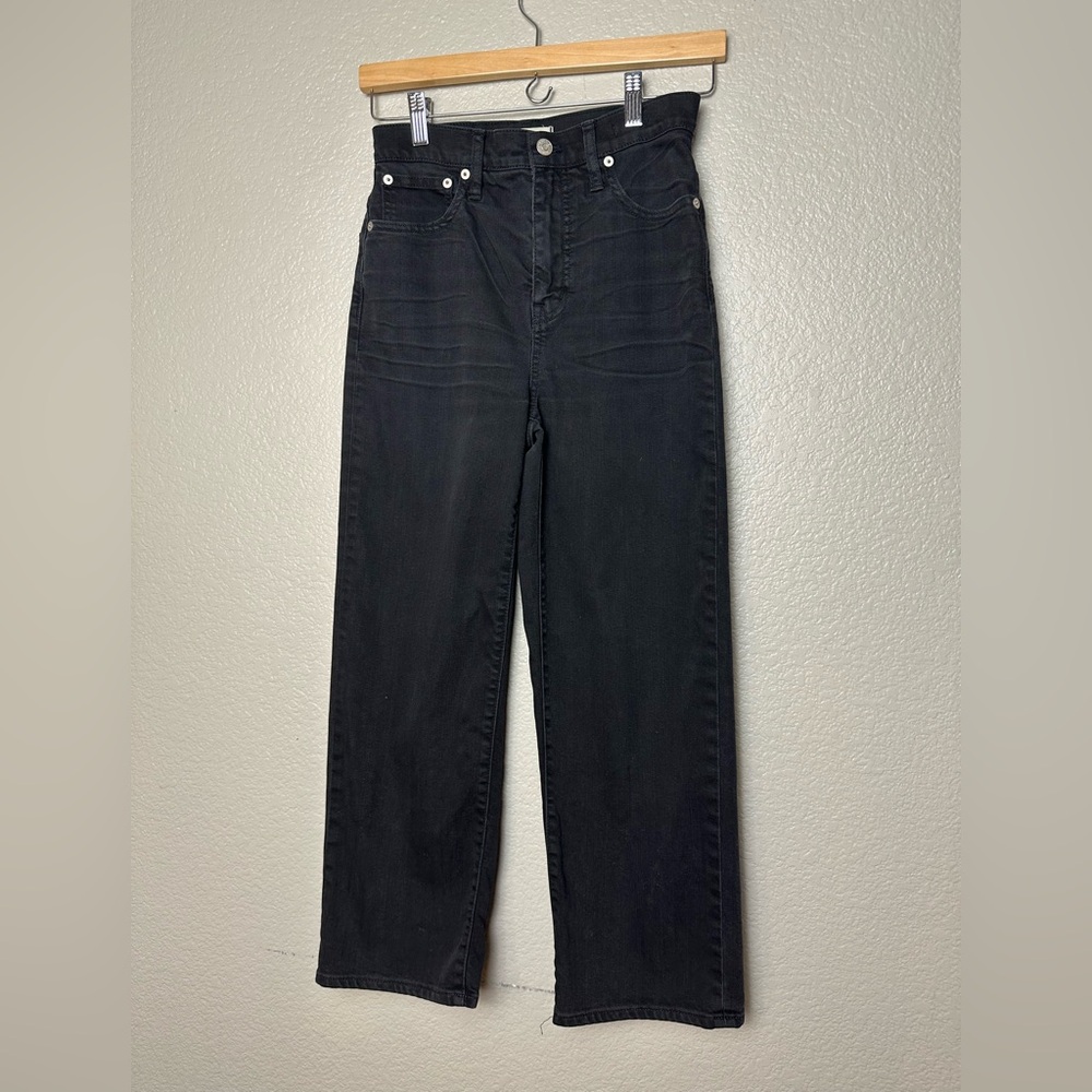Madewell Slim Wide-leg Crop Jeans Women’s 26 black neutral closet essential